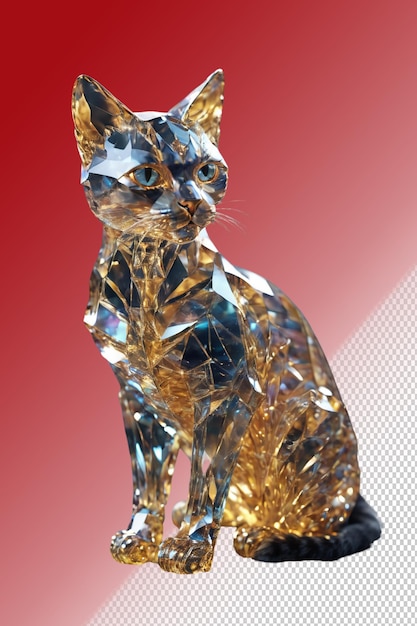 PSD 3d illustration Cat isolated on transparent background