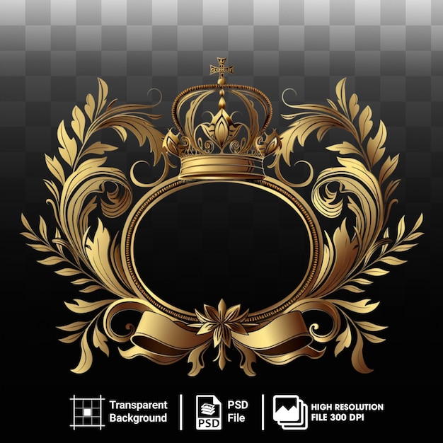 PSD 3d illustration Crown isolated on transparent background