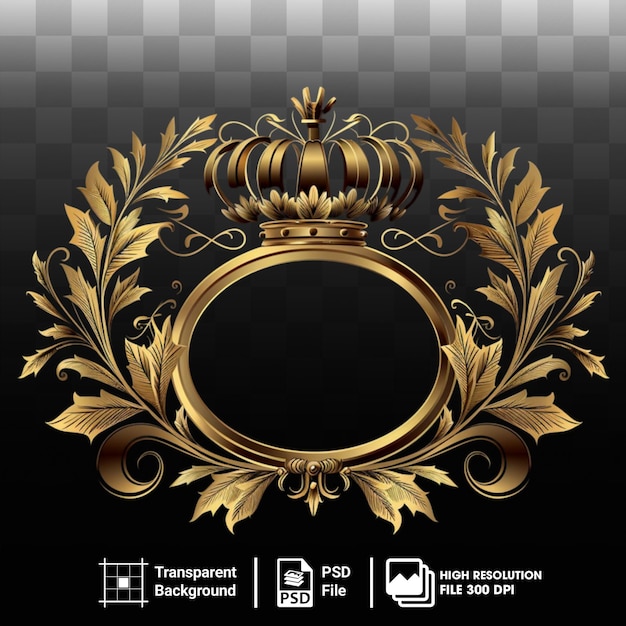 PSD 3d illustration Crown isolated on transparent background