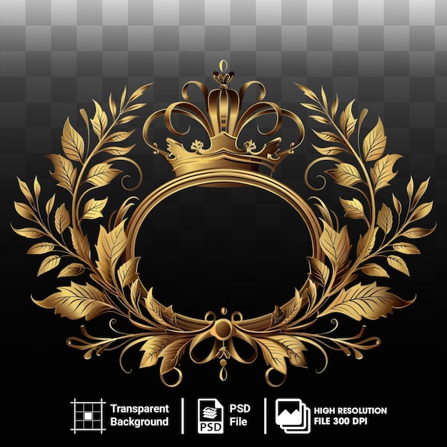 PSD 3d illustration Crown isolated on transparent background