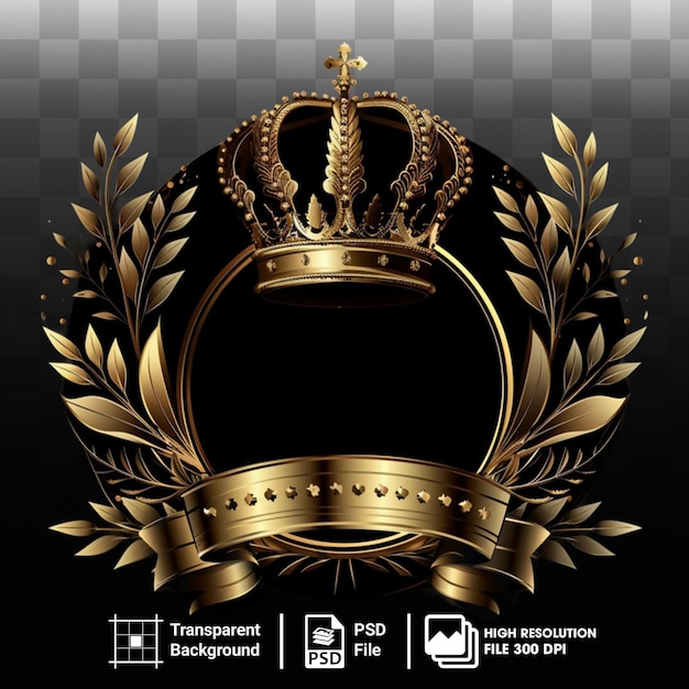 PSD 3d illustration Crown isolated on transparent background