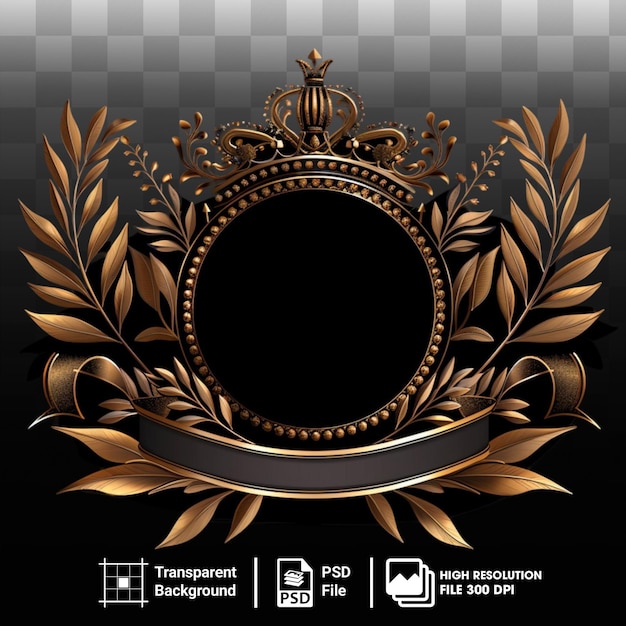 PSD 3d illustration Crown isolated on transparent background