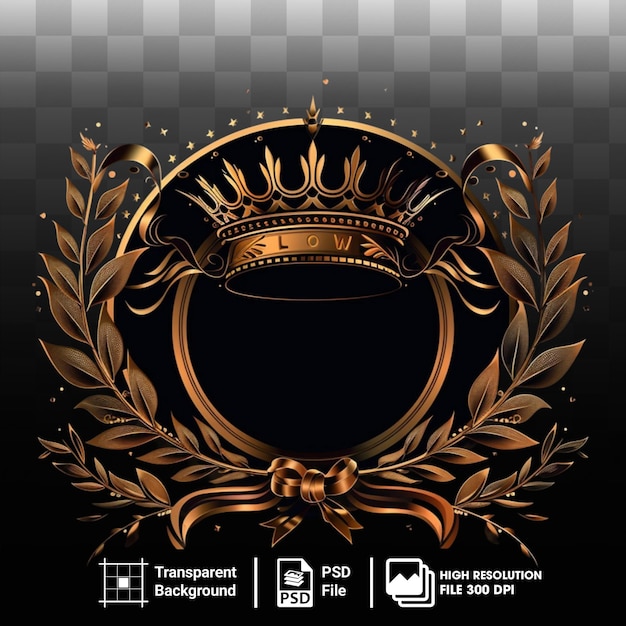 PSD 3d illustration Crown isolated on transparent background