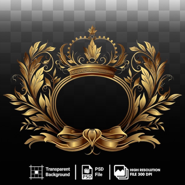 PSD 3d illustration Crown isolated on transparent background