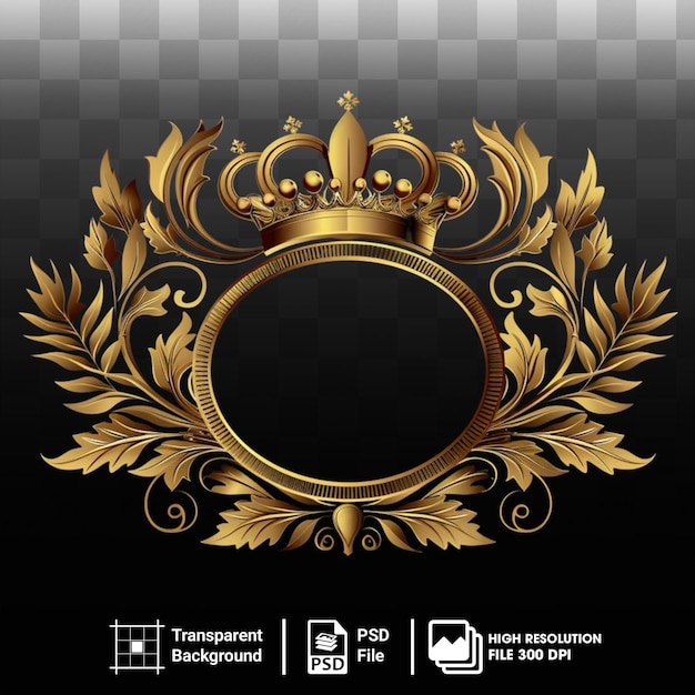 PSD 3d illustration Crown isolated on transparent background