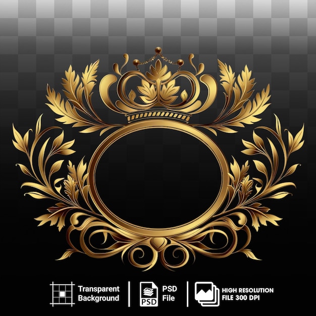 PSD 3d illustration Crown isolated on transparent background