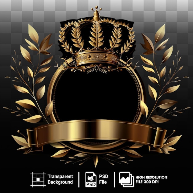 PSD 3d illustration Crown isolated on transparent background