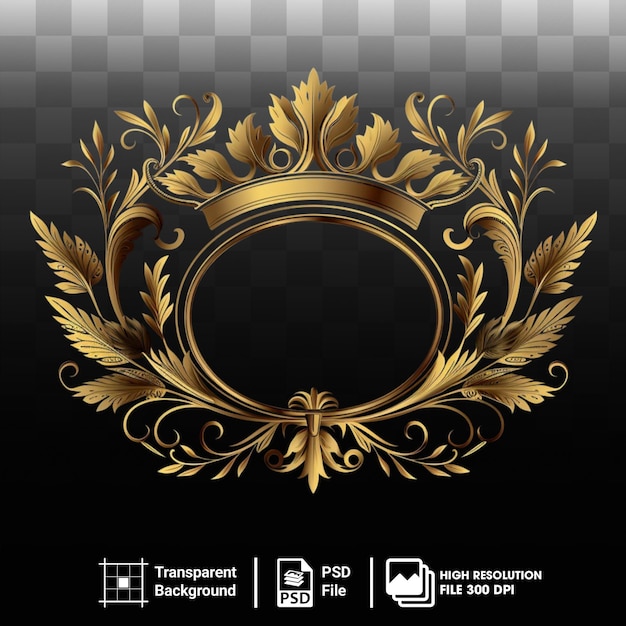 PSD 3d illustration Crown isolated on transparent background