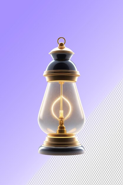 PSD 3d illustration lamp isolated on transparent background