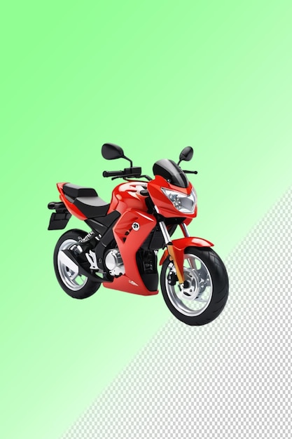 PSD 3d illustration Motorbike isolated on transparent background