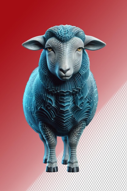 PSD 3d illustration Sheep isolated on transparent background