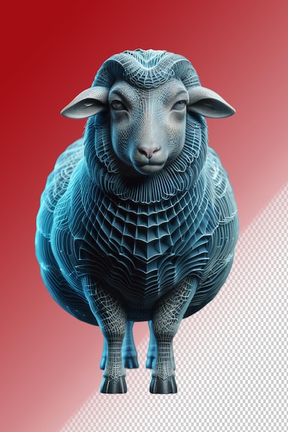 PSD 3d illustration Sheep isolated on transparent background