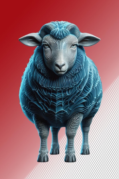 PSD 3d illustration Sheep isolated on transparent background