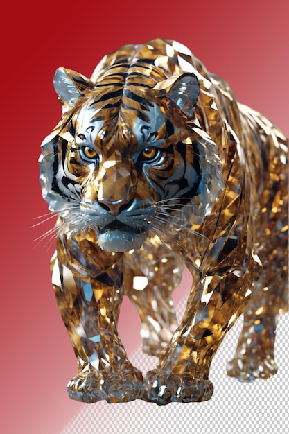 PSD 3d illustration Tiger isolated on transparent background