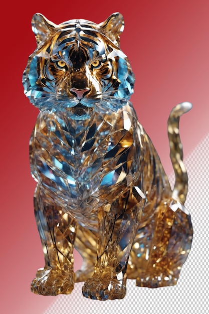 PSD 3d illustration Tiger isolated on transparent background