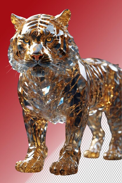 PSD 3d illustration Tiger isolated on transparent background