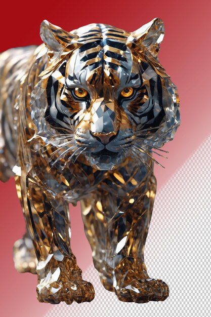 PSD 3d illustration Tiger isolated on transparent background