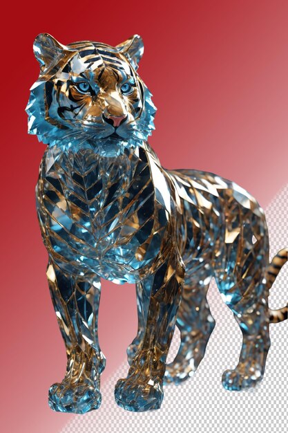 PSD 3d illustration Tiger isolated on transparent background