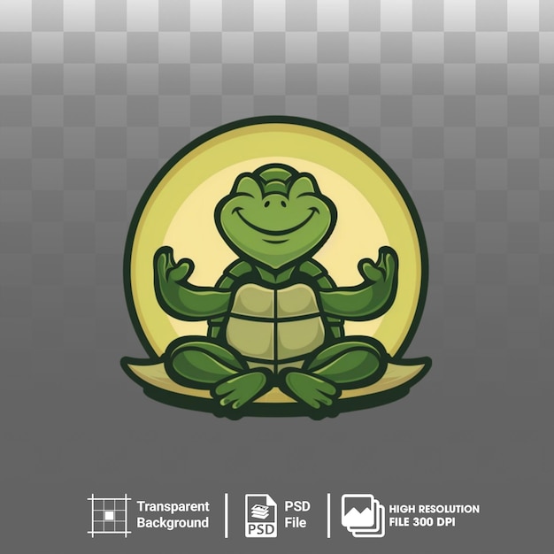 PSD 3d illustration turtle isolated on transparent background