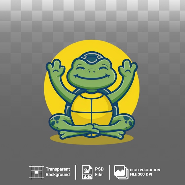 PSD psd 3d illustration turtle isolated on transparent background