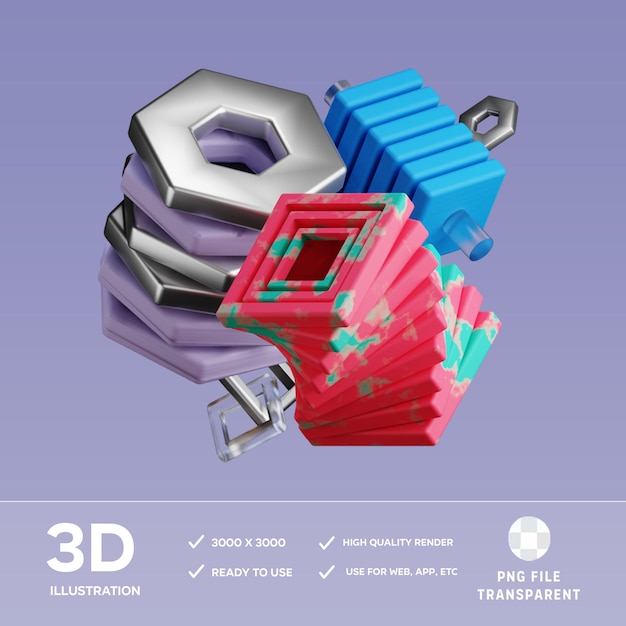 PSD psd 3d illustration