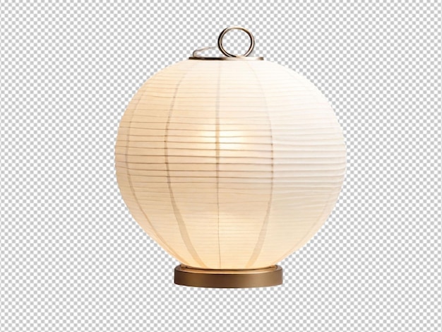 psd of a 3d paper lamp on transparent background