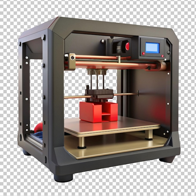 PSD of a 3d printer MakerBot replicator on transparent background