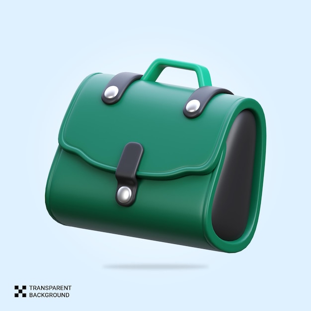 PSD 3D render briefcase icon