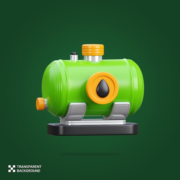 PSD psd 3d render of oil tank icon illustration