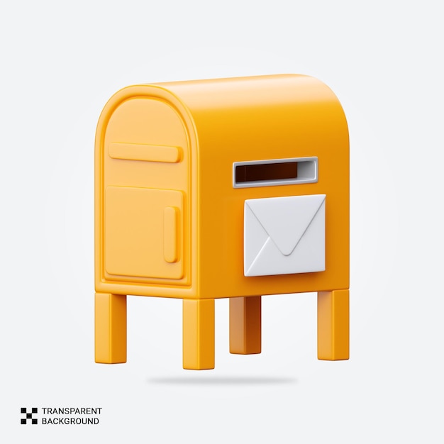 PSD psd 3d render postal service icon