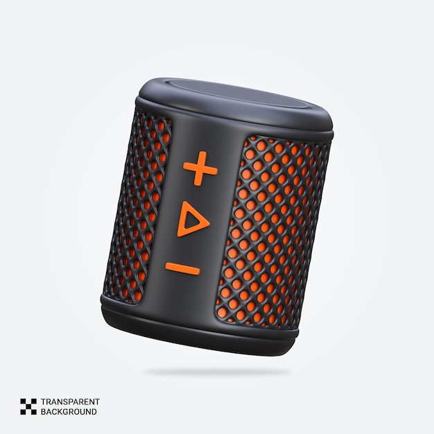 PSD 3d render speaker portable icon