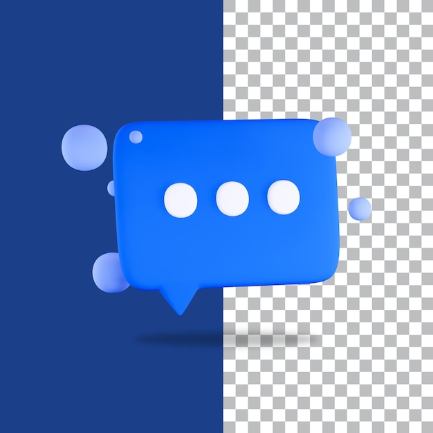 PSD 3d rendering chat message bubble