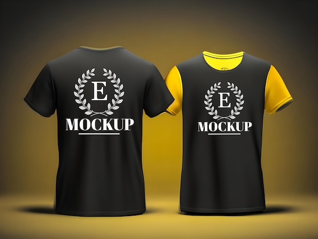 PSD 3d rendering Mens sports tshirt mockup template