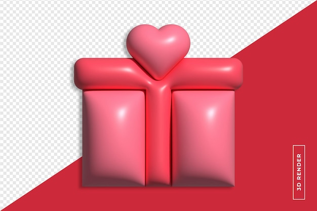 PSD 3d rendering simple gift box illustration