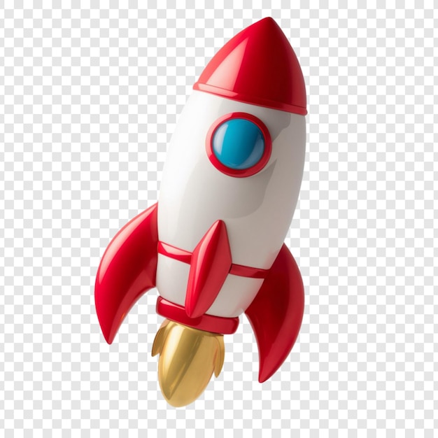 PSD 3d Rocket isolated on transparent background