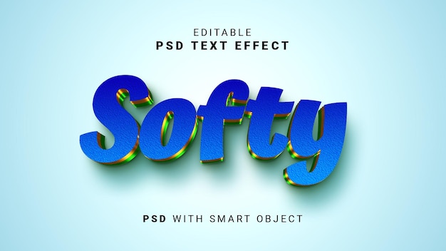 PSD 3d softy psd text effect style editable