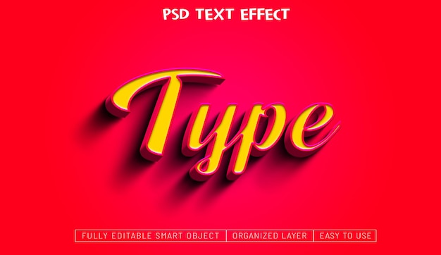 Psd 3d text effect design