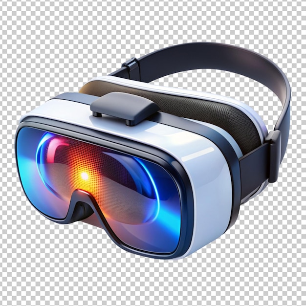 PSD of a 3d virtual reality glasses metaverse technology on transparent background