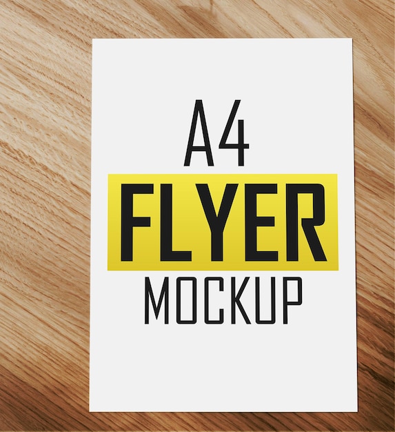 PSD psd a4 flyer mockup template