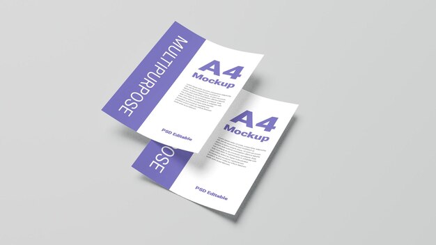 PSD a4 flyer mockup