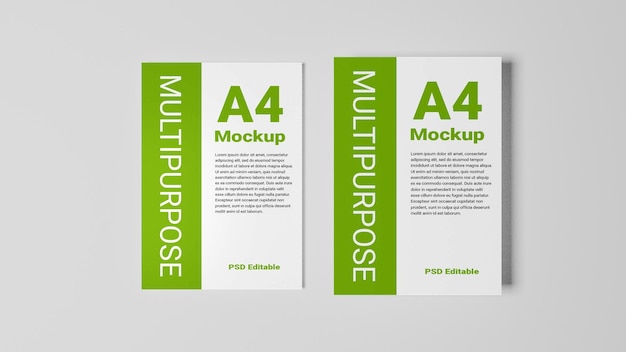 PSD a4 flyer mockup