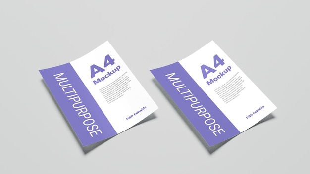 PSD a4 flyer mockup