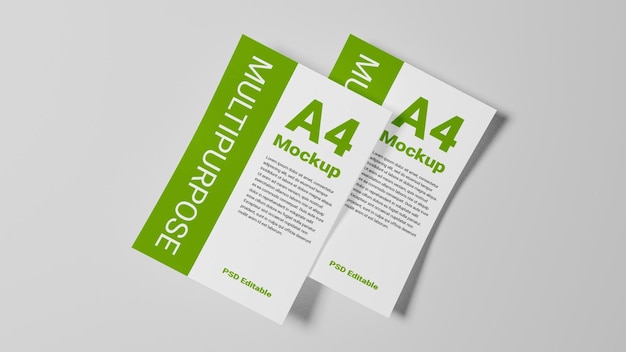 PSD a4 flyer mockup