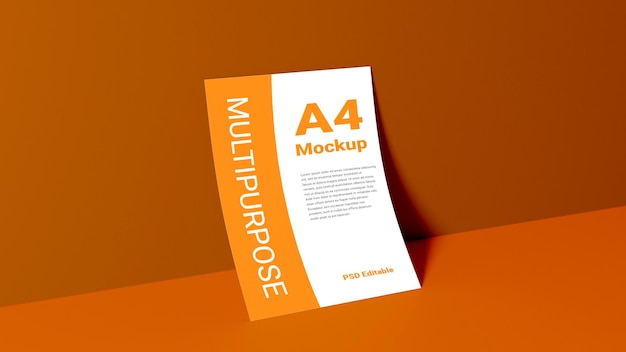 PSD a4 flyer mockup