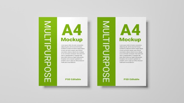 PSD a4 flyer mockup