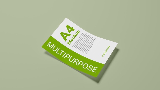 PSD a4 flyer mockup