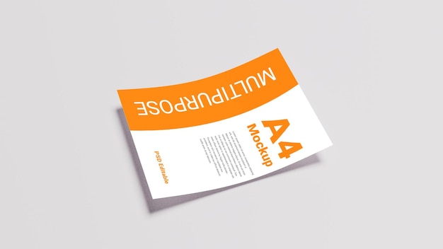 PSD a4 flyer mockup