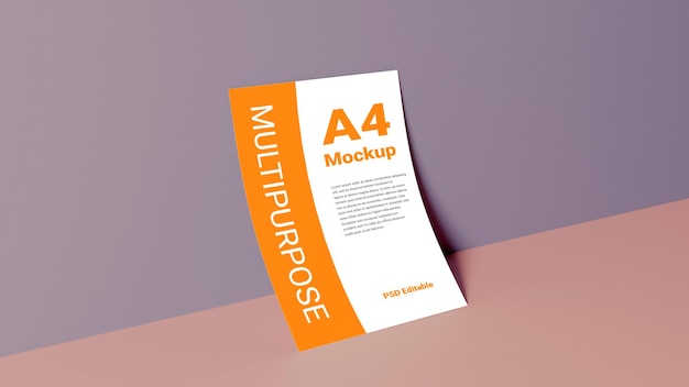 PSD a4 flyer mockup