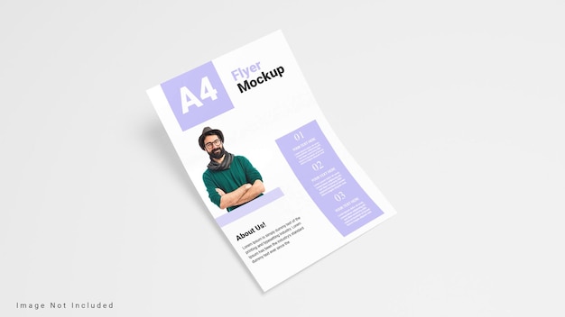 PSD psd a4 flyer mockup