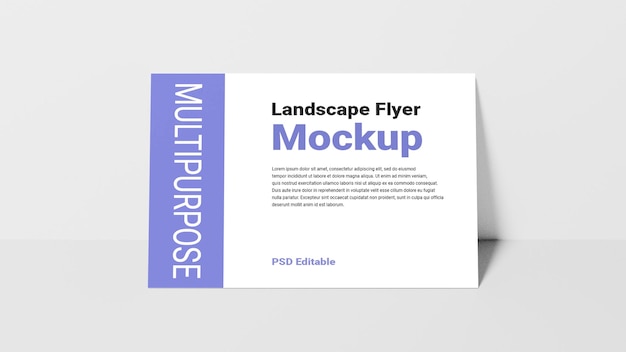 PSD a4 landscape flyer mockup